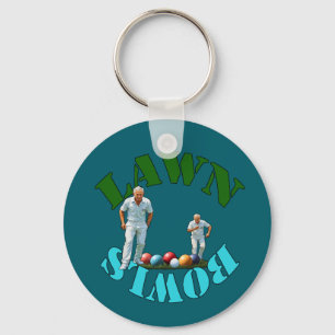 The Spirit of Lawn Bowls: Bowlers and Bowls Keychain