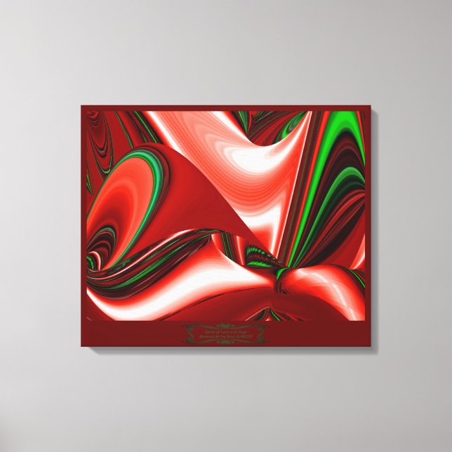 The spirit of Love and Hope Abstract 3D Rainbowart Canvas Print (Front)