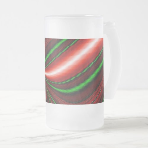 The spirit of Love and Hope Abstract 3D Rainbowart Frosted Glass Beer Mug