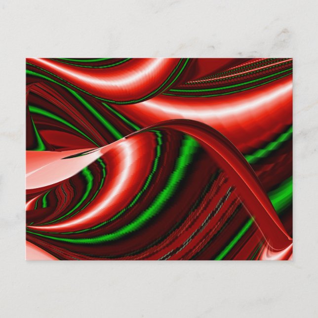 The spirit of Love and Hope Abstract 3D Rainbowart Holiday Postcard (Front)