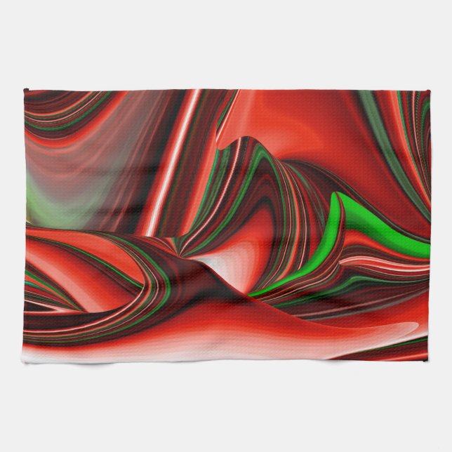 The spirit of Love and Hope Abstract 3D Rainbowart Kitchen Towel (Horizontal)