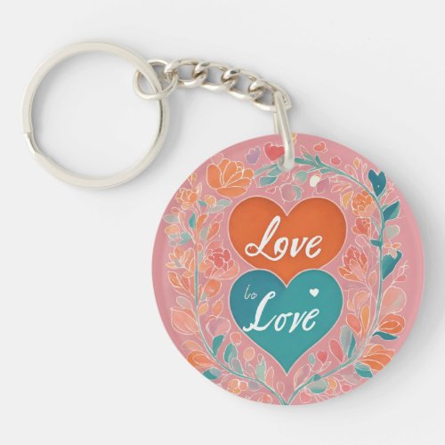 the spirit of Love and Living Keychain