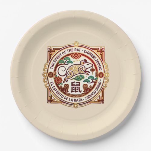 The Spirit of the Rat / Chinese Zodiac Rat Paper Plates