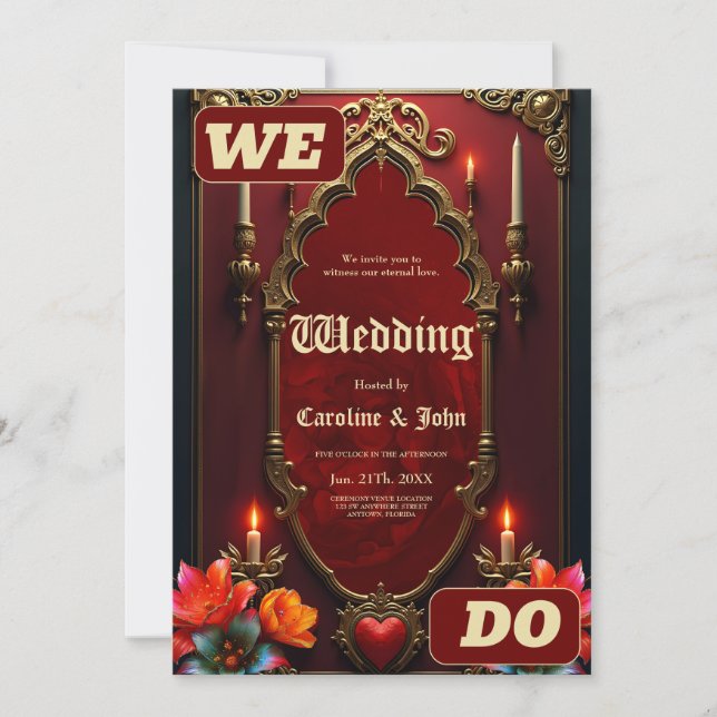 The spirit of the wonderful vintage style.  invitation (Front)