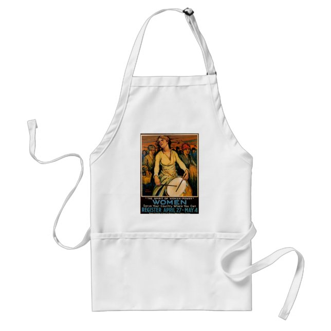 The Spirit of Woman Power Adult Apron (Front)