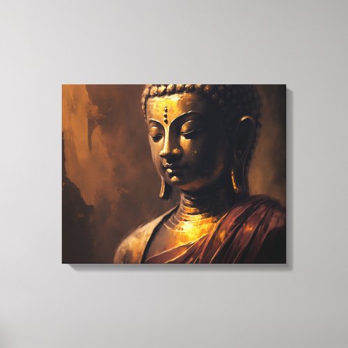 The Spiritual Aura of Buddha An Emotional Classic Canvas Print