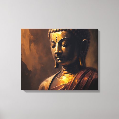 The Spiritual Aura of Buddha An Emotional Classic Canvas Print