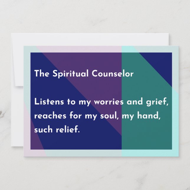 The Spiritual Counselor Thank You Card (Front)