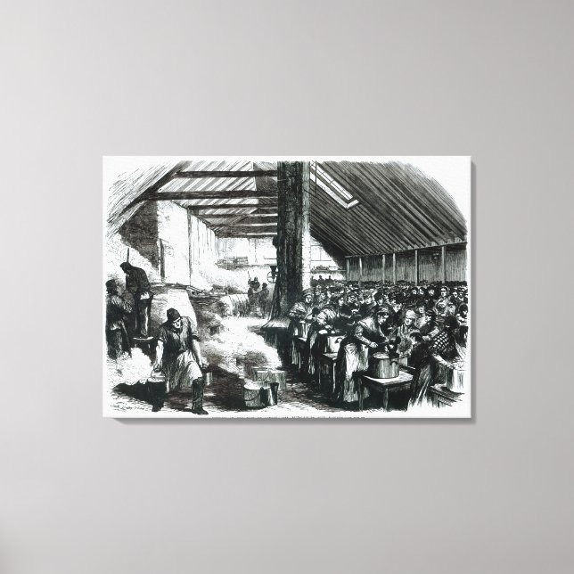 The Spitalfields Soup Kitchen, 1867 Canvas Print (Front)