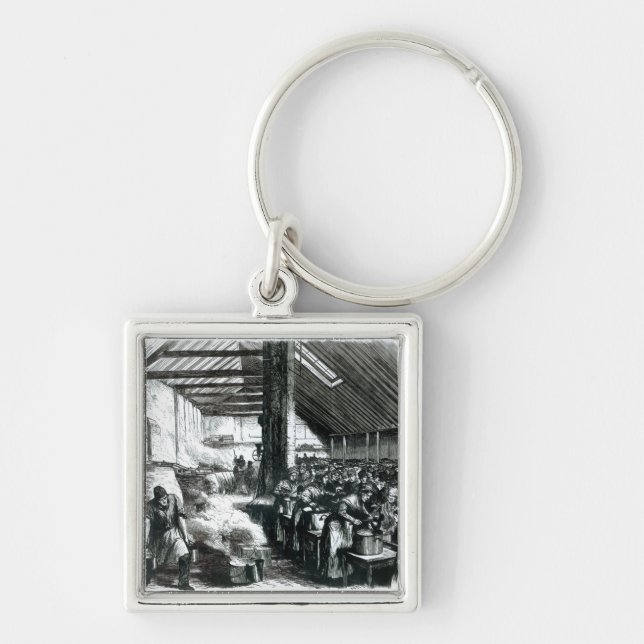 The Spitalfields Soup Kitchen, 1867 Keychain (Front)