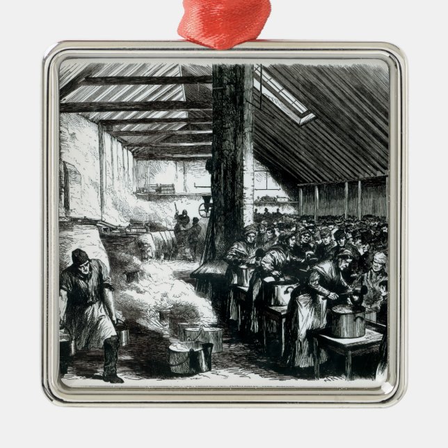 The Spitalfields Soup Kitchen, 1867 Metal Ornament (Front)