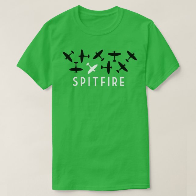The Spitfire RAF World War Two fighter plane  T-Shirt (Design Front)