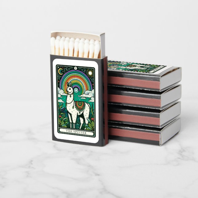 The Spitter Llama Tarot Card Matchboxes (Stacked)