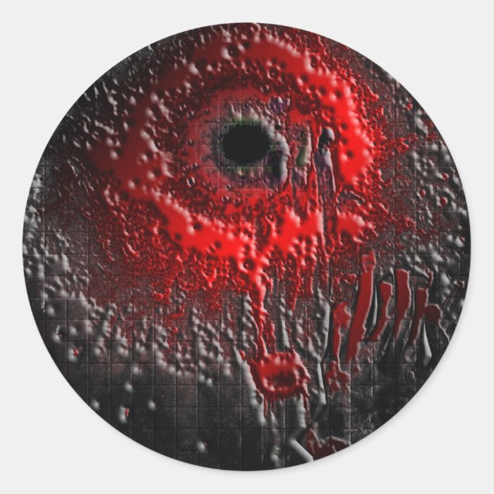 The Splatter Effect Round Stickers