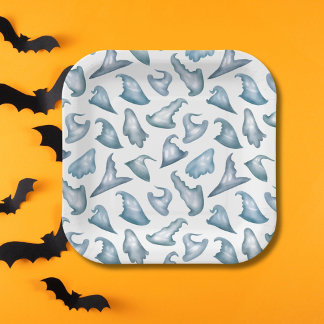 The Spooky Boo Witch Hats Halloween Paper Plates
