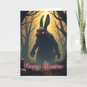 The Spooky Easter Bunny in the Shadowy Forest Card
