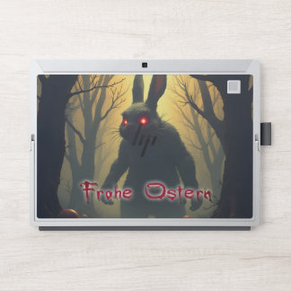 The Spooky Easter Bunny in the Shadowy Forest HP Laptop Skin