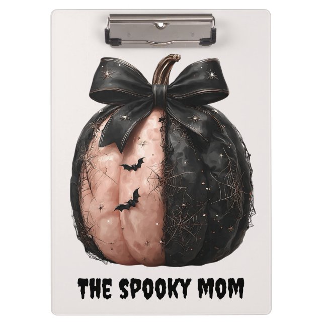 The Spooky Mom Halloween Pumpkin Clipboard (Front)