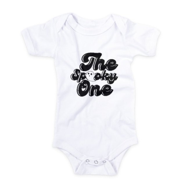 The Spooky one  Halloween Baby first birthday  Baby Bodysuit (Creator Uploaded)