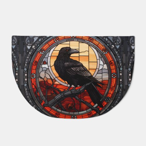 The Spooky Raven Stained Glass Doormat
