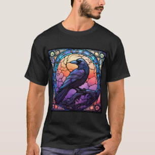 The Spooky Raven Stained Glass T-Shirt