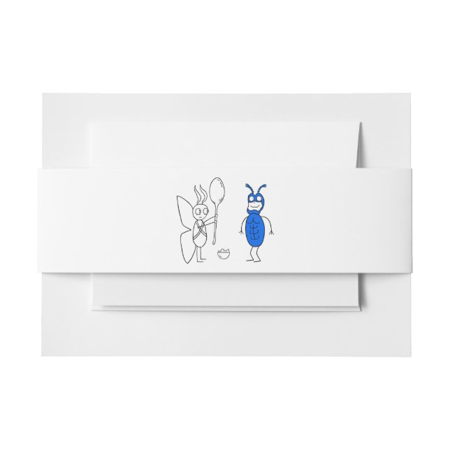 The SPOOOOOOOONNNN Is Too Big Invitation Belly Band (Front Example)