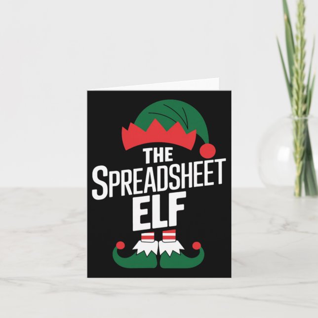 The Spreadsheet Elf Group Matching Family Christma Card (Front)