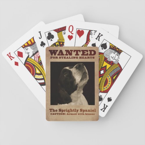 The Sprightly Springer Spaniel Playing Cards