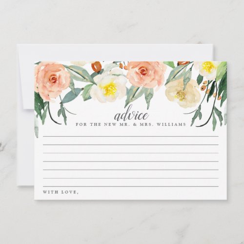The Spring Blossoms Wedding Collection Advice Card
