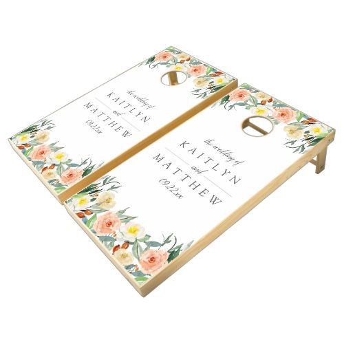 The Spring Blossoms Wedding Collection Cornhole Set