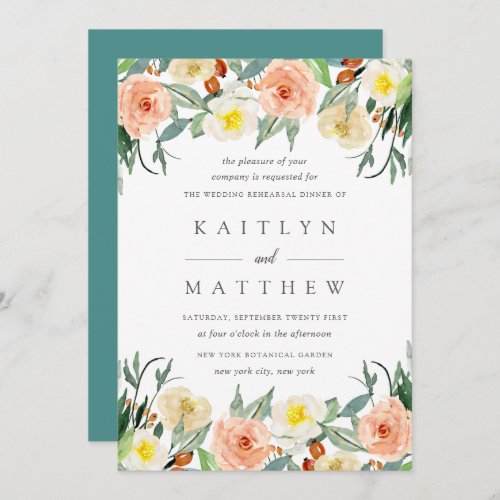 The Spring Blossoms Wedding Collection Rehearsal Invitation