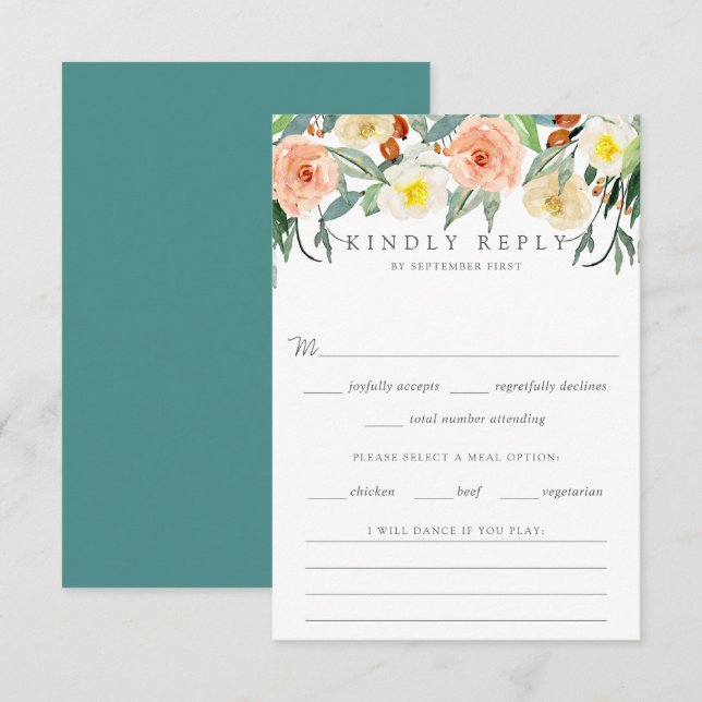 The Spring Blossoms Wedding Collection RSVP Card (Front/Back)