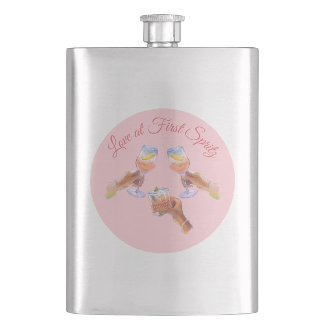 The Spritz Squad | Aperol Bachelorette Party Theme Flask (Front)