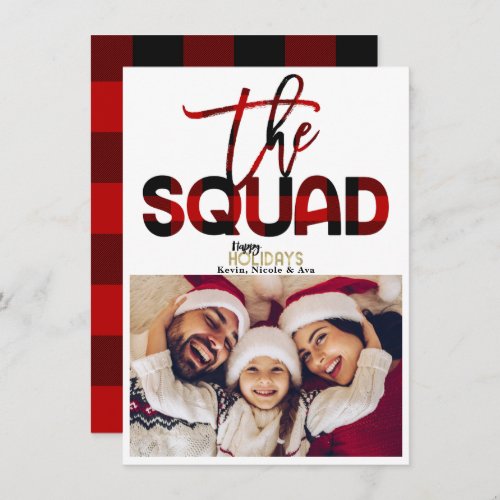 THE SQUAD Family Christmas Holiday Photo Card