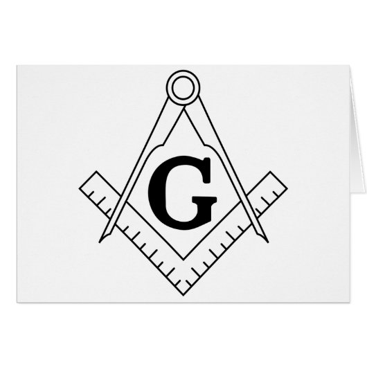 The Square and Compasses Freemasonry Symbol Cards (Front Horizontal)