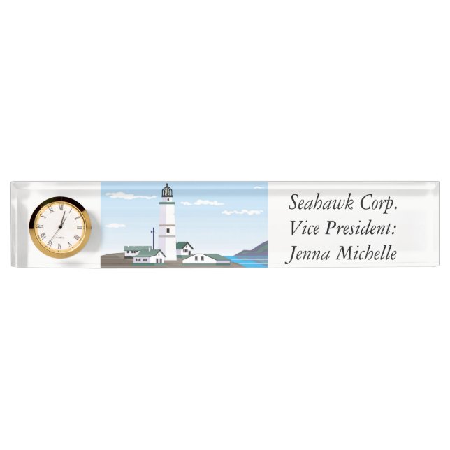 The Square Lighthouse - Desk Name Plate (Front)