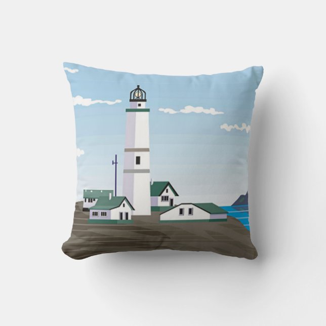 The Square Lighthouse - Throw Pillow (Front)