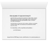 THE SQUARE OF FALSE RATIONALITY CARDS (Inside Horizontal (Bottom))