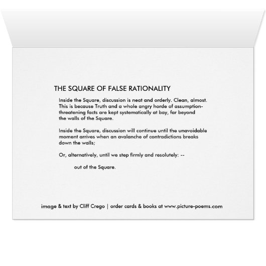 THE SQUARE OF FALSE RATIONALITY CARDS (Inside Horizontal (Bottom))
