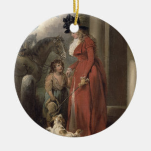 The Squire's Door, c.1790 (oil on canvas) Ceramic Ornament