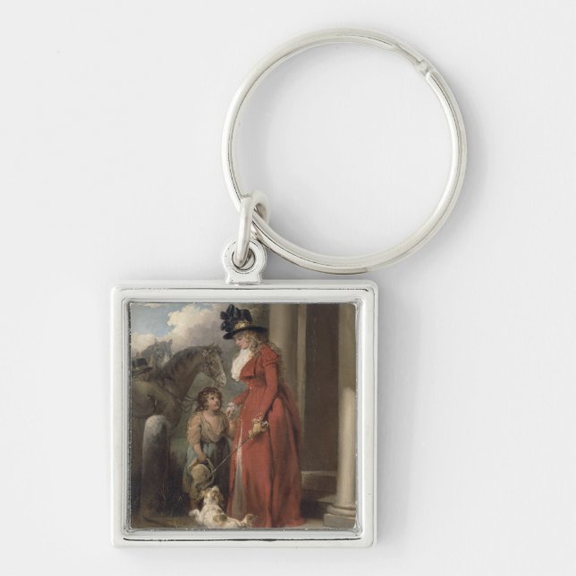 The Squire's Door, c.1790 (oil on canvas) Keychain (Front)