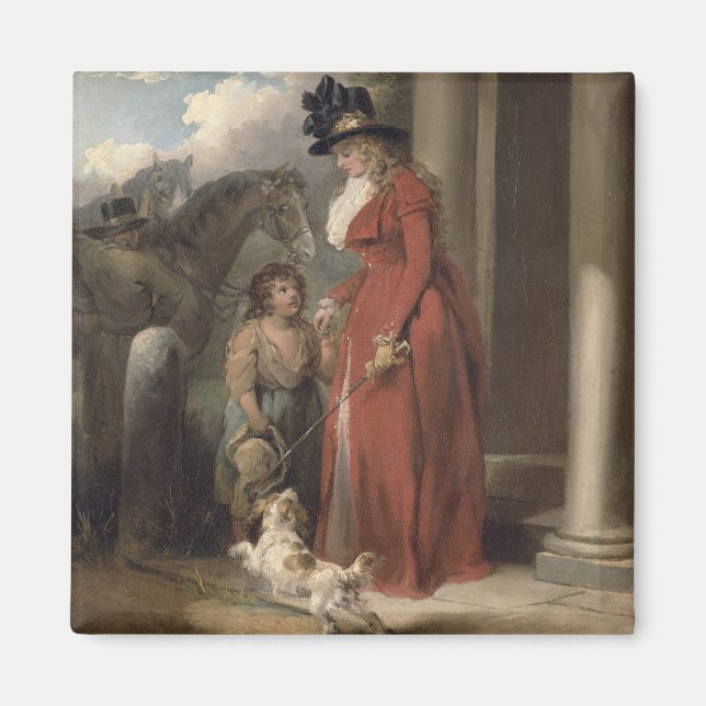 The Squire's Door, c.1790 (oil on canvas) Magnet (Front)