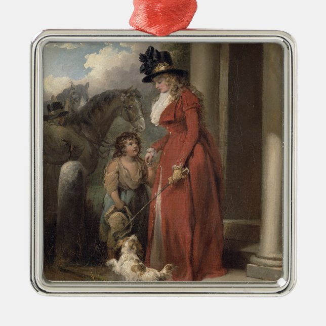 The Squire's Door, c.1790 (oil on canvas) Metal Ornament (Front)