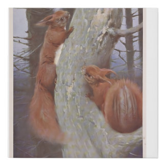 THE SQUIRREL (Sciurus vulgaris) Faux Canvas Print