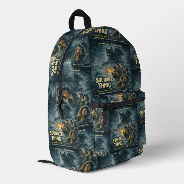 The Squirrel Thing Printed Backpack (Back Corner Left)