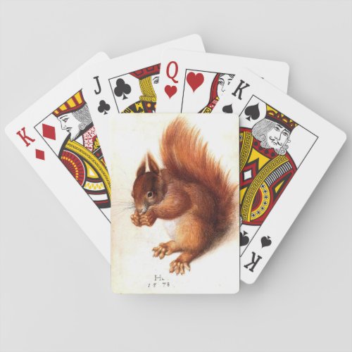 THE SQUIRREL WITH NUTS by Albrect Durer Poker Cards