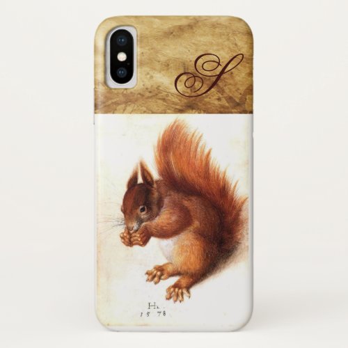 THE SQUIRREL WITH NUTS MONOGRAM iPhone XS CASE