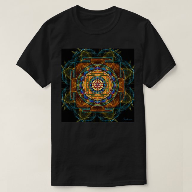 The Sri Yantra Sacred Geometry T-Shirt (Design Front)