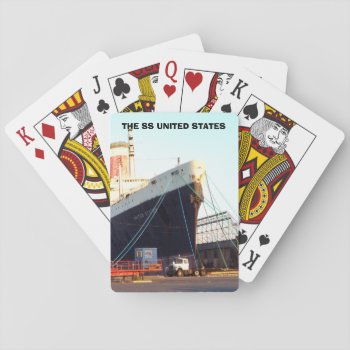 The Ss United States Ocean Liner    Playing Cards by stanrail at Zazzle