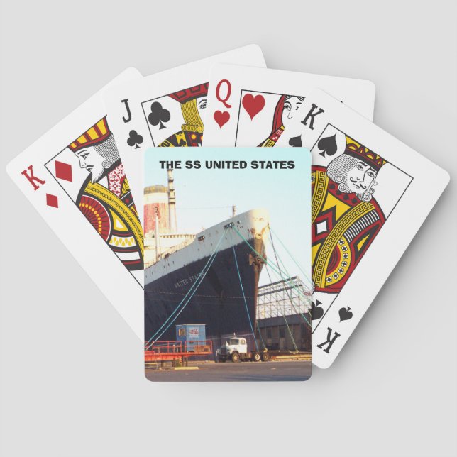 The SS United States Ocean Liner    Poker Cards (Back)
